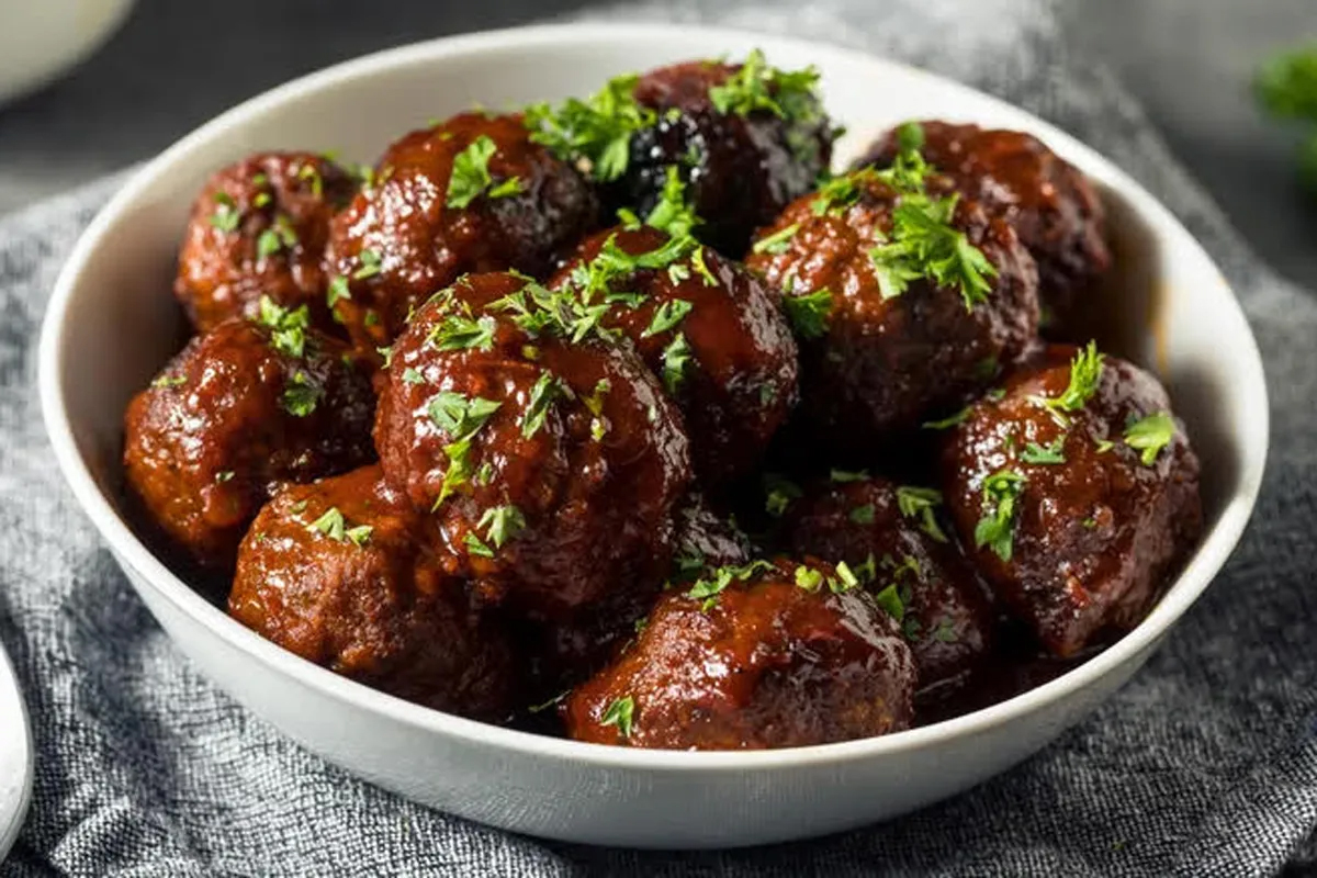 Maple Bourbon BBQ Meatballs